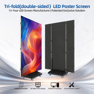LED 트라이폴드 포스터 디스플레이 P2.5/P1.5 실내 접이식 양면 광고 스크린 (쇼핑몰용) - Product Image 2