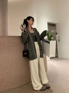 Petites filles collège Style <span class=keywords><strong>Cardigan</strong></span> rayé <span class=keywords><strong>Cardigan</strong></span> manteaux coréen tricots lâche ouvert avant Cardigans chandails tricotés pour les femmes - Product Image 2