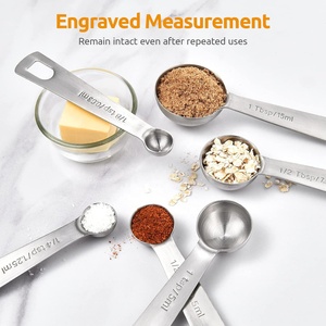 Premium Eco-Friendly Stainless Steel <b>Measuring</b> <b>Spoon</b> Set Stackable Design Dishwasher Safe for Kitchen Use - Product Image 4