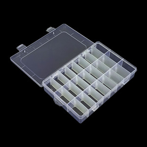 Transparent 24 Compartment Detachable Storage <b>Box</b> For <b>Tools</b> Paintbrush <b>Small</b> Accessories Desktop Organization - Product Image 2