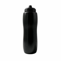 Bouteille d'eau de sport 1000 ml à large ouverture, sans BPA, en PP, anti-fuite, avec couvercle noir, pour la gym, vente en gros, directement de l'usine