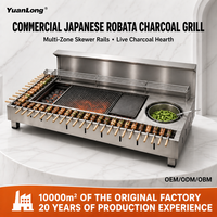 Barbecue au charbon de bois en acier inoxydable, barbecue encastrable