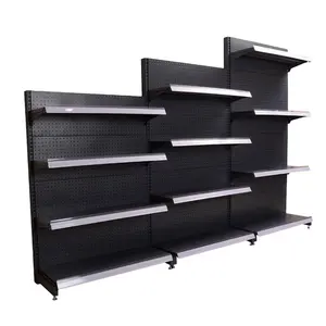 Phổ biến kim loại Gondola kệ cho siêu thị và siêu thị một bên tường-Chống lại Thiết kế phổ biến ở nước ngoài - Product Image 1