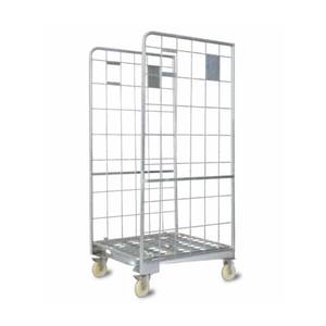 <span class=keywords><strong>Cage</strong></span> de stockage en acier assemblée à quatre roues avec plateforme de personnalisation OEM, conception de conteneur à roulettes - Product Image 2