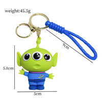 Porte-clés en silicone Toy Story Buzz Woody Jessie Alien, figurines de dessin animé, pendentif pour sac à dos, cadeau mignon pour enfants, mini souvenir