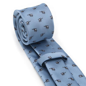 Conjunto de Corbata y Gemelos de Seda 100% Tejida a Mano con Diseño Personalizado de Avión - Product Image 3
