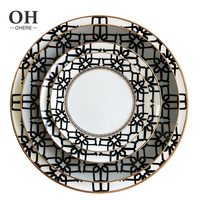 Lot de 100 Assiettes de Présentation Haut de Gamme Écologiques et Tendance en Porcelaine Fine (Bone China) pour Mariages Américains – Vente en Gros