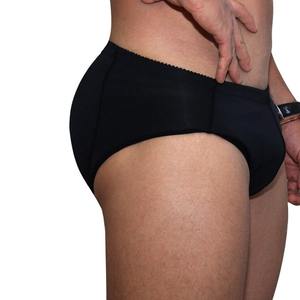 Al por mayor Fajas moldeadoras de cuerpo para hombre, bragas acolchadas negras con realce de glúteos, ropa interior elástica masculina, tallas grandes S-6XL - Product Image 5