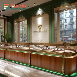 Modern Jewelry Retail Display System Wood <b>Frame</b> Boutique Space Display Cabinet - Product Image 4