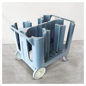 Chariot de transport de plat et de bol en plastique réglable Chariot de collecte de plaque de restauration durable pour hôtels et restaurants - Product Image 2