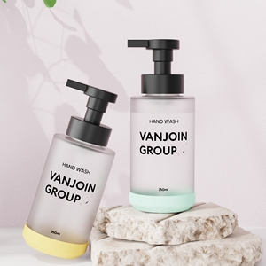 Flacone di lusso <span class=keywords><strong>in</strong></span> schiuma Eco Friendly da 300ml <span class=keywords><strong>vetro</strong></span> trasparente glassa 350ml schiuma bottiglia Dispenser sapone schiumogeno bottiglie - Product Image 4