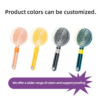 Brosse à cheveux professionnelle OEM incurvée et ventilée, fonction démêlante et séchante, avec peigne à queue, manche en nylon, peignes de soin capillaire emballés