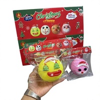Jouet anti-stress souple en forme de visages de Noël mignons (Père Noël, Bonhomme de neige, Renne) – Boîte surprise pour soulager le stress des fêtes