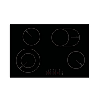 Plaque de cuisson à induction intégrée de 6700 W, portable, pour la cuisine à domicile, plaque de cuisson à induction invisible avec commande tactile coulissante