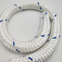 Corde marine en nylon polyamide tressé double bleu noir blanc 24 28 32 36 mm * 200 220 m pour remorquage, amarrage de navires et ligne de pêche