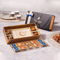 Kunden spezifische Ramadan Mubarak Geschenk box Kraft papier Islamische Gunst Schokoladen verpackung für Eid Neue muslimische Gefälligkeiten für Feiertage
