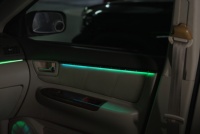Kit d'éclairage d'ambiance LED dynamique universel pour intérieur de voiture, bande lumineuse pour tableau de bord, 64 couleurs, longueurs 70cm et 80cm, pour garnitures de portières