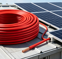 Câble solaire industriel solide HongSheng PV1-F DC1500V XLPO en cuivre étamé, résistant aux UV, indice de protection IP65, 10/6/4 AWG 1,5-10 mm