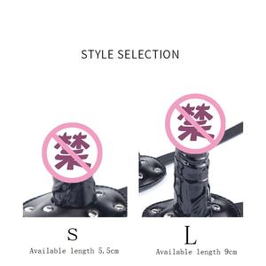 Strap-<span class=keywords><strong>On</strong></span> en cuir réglable avec gode verrouillable <span class=keywords><strong>Gag</strong></span> Réaliste Pénis <span class=keywords><strong>Gag</strong></span> pour Bondage Gear BDSM Accessoire - Product Image 2