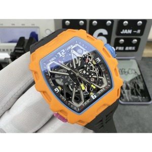 นาฬิกาข้อมือผู้ชาย Unique Trend 3503 สีเหลือง คุณภาพสูง ดีไซน์โครงกระดูก ระบบตูร์บิญอง ออโตเมติก เครื่องกลไก - Product Image 1