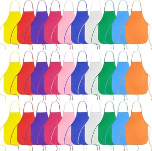 Delantal transpirable estilo liso sin bolsillos, lavable a máquina para cocinar, uso diario, opciones multicolor disponibles, no tejido. - Product Image 1