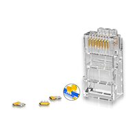 Connecteurs RJ45 23AWG Cat6 haute performance certifiés CE, plaqués or, 8P8C, modulaires, pour câble réseau Ethernet UTP