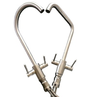 Robinet de cuisine moderne style cygne ZY-K107L de Zhejiang Taizhou, en acier inoxydable 304, mitigeur à deux poignées pour eau chaude et froide