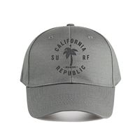 Gorras de Béisbol Vintage Personalizadas al por Mayor, Estilo Surf, de 6 Paneles, con Estampado Digital de Palmeras, de Sarga de Algodón, Ajustables de 56-60cm, con Visera Curva, OEM