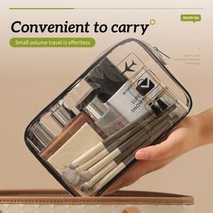 Sac de voyage transparent HANFEIZI en PVC avec grande fermeture éclair pour maquillage et accessoires - Product Image 5