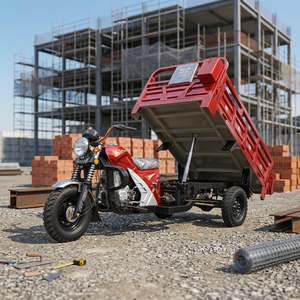Motocicleta Roja de Tres Ruedas con Motor de Gasolina, Triciclo Volquete Refrigerado por Agua, Personalizable para Uso Agrícola - Product Image 3