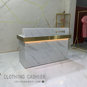 Jincheng moderne simple caisse enregistreuse en bois et en métal très vendue salon de beauté réception de bar réception personnalisée et colorée - Product Image 2