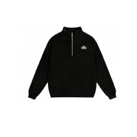 Sweat-shirt Athleisure Homme Premium Personnalisé Minimaliste à Col Montant et Fermeture Éclair, Coupe Oversize, Idéal Yoga et Loisirs