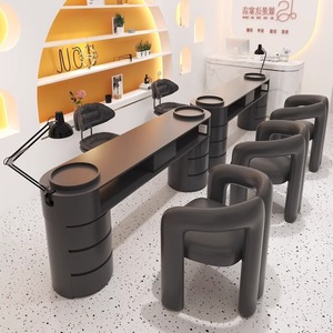 <span class=keywords><strong>Table</strong></span> de <span class=keywords><strong>Manucure</strong></span> Professionnelle Portable, Station d'Onglerie de Luxe avec Chaises, <span class=keywords><strong>Table</strong></span> à Ongles Professionnelle pour Salon - Product Image 2