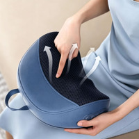 Coussin de massage électrique COSMO à contrôle de temps, surface en cuir, traction cervicale, soutien lombaire, multifonction, pétrissage et vibration