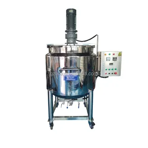 500L de acero inoxidable 316L/304 olla mezcladora de pasta tanque de mezcla química móvil con calefacción