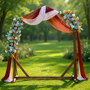 Arche de mariage en bois massif, 8-9 pieds de haut, élégante structure en bois pour cérémonies en plein air - Product Image 2