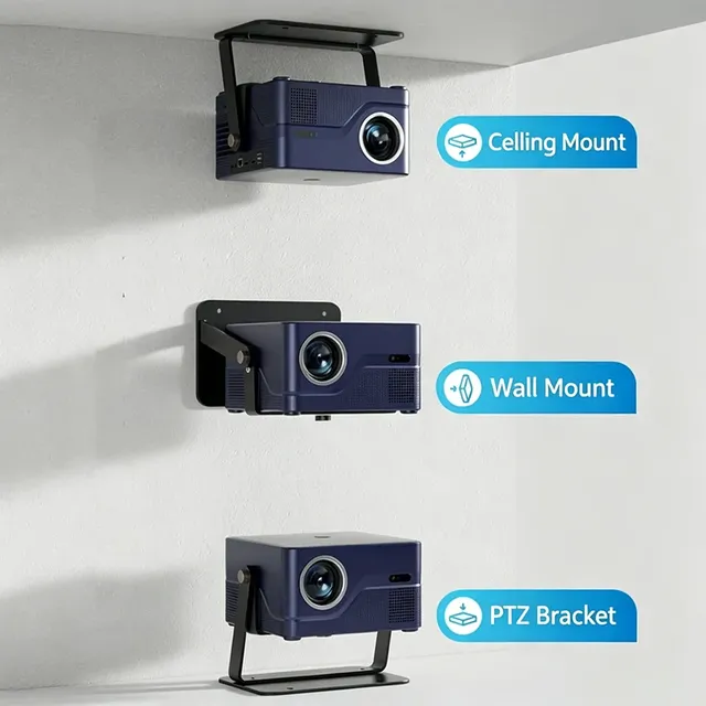 Touyinger Projector Stand 360 Adjustable Ceiling Mount Detachable Desktop Gimbal Hanger Wall Mount Mechanical Control Model