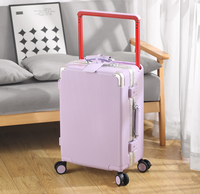 Valise de voyage classique simple personnalisée, grande capacité, cadre épaissi en ABS+PC, roues multidirectionnelles