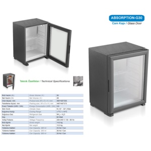 ตู้เย็นมินิบาร์ในห้องพักโรงแรม ระบบทำความเย็นประหยัดพลังงานแบบเงียบ สำหรับโครงการบริการจัดเลี้ยง ด้วยการออกแบบเทคโนโลยีขั้นสูง - Product Image 3