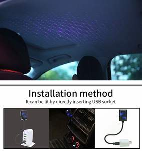 Proyector láser USB con luz estrellada giratoria Universal para coches, dormitorio, sala de estar, fiesta de baile, producto EL de un solo Color - Product Image 6