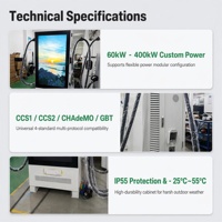 Station de recharge commerciale pour véhicules électriques DC, nouvelle, 60 kW-200 kW, 400 V, 250 A, niveau 3, chargeur rapide OCCP pour la recharge des VE