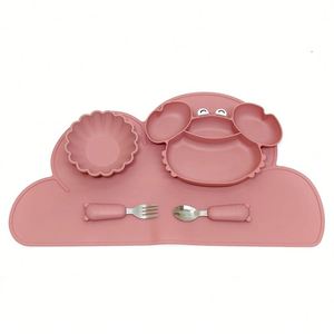 Juego de Vajilla de Silicona para Bebés, Incluye Plato de Cena y Tazón con Divisiones para el Alimentación, Artículos para Bebés - Product Image 4