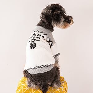 Suéter de Invierno para Mascotas con Diseño Europeo y Americano, con Letras y Patrones Geométricos a la Moda, para <span class=keywords><strong>Perros</strong></span> Pequeños/Medianos (<span class=keywords><strong>Schnauzer</strong></span>/Corgi) - Product Image 1