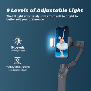 Mise à jour d'usine 360 suivi automatique du visage Selfie Stick stabilisateur de cardan avec trépied pour <span class=keywords><strong>Film</strong></span> Maker Video Vlog pour Ios et <span class=keywords><strong>Android</strong></span> - Product Image 3