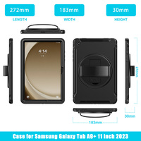 Ağır sağlam kılıf ile 360 döndür standı Samsung Galaxy Tab A11 artı 11 inç 2025