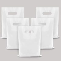 Sacs cadeaux en plastique blancs découpés sur mesure YC, vente en gros, sacs à dragées double face épaissis, résistants aux déchirures, pour magasins de détail