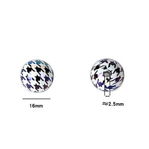 Accessoires DIY de 16 mm avec motif jacquard imprimé UV coloré et ornés de perles, tels que bracelets, stylos, porte-clés, chaînes de sac et autres articles. - Product Image 2