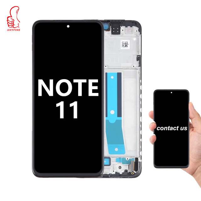 For Redmi Note 11 4G LCD Screen With Frame, Touch Screen Digitizer Assembly, Full Display Replacement for Xiaomi