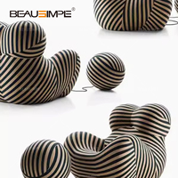 Fauteuil sculptural série italienne Forme unique Mousse moulée Couleur audacieuse Tissu personnalisé Cuir Loisirs Salon Canapés