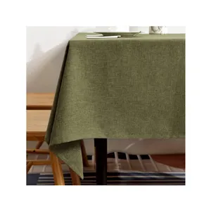 Best Selling Linen Tablecloth Western Restaurant Decor Spillproof Kitchen/Dining Room Wedding Tabletop Decor Woven Cloth Parties